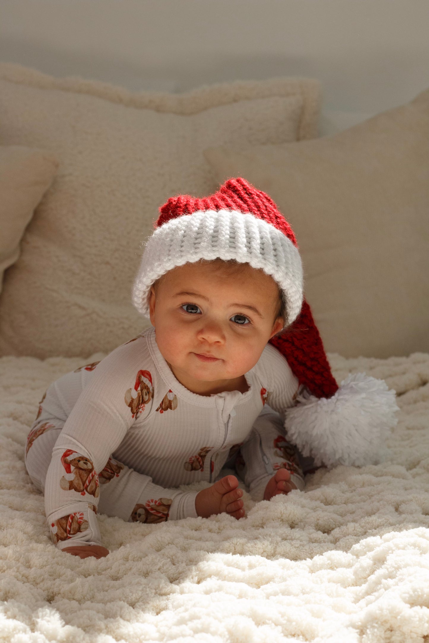 Christmas Teddy Zip Romper